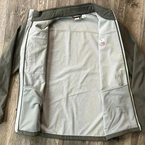 Clique Jacket Gray NFL Football All Weather Zip up Jacket Size Large - Picture 5 of 10